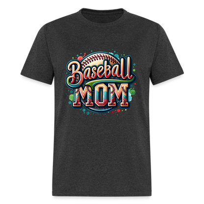 Baseball Mom T-Shirt - heather black