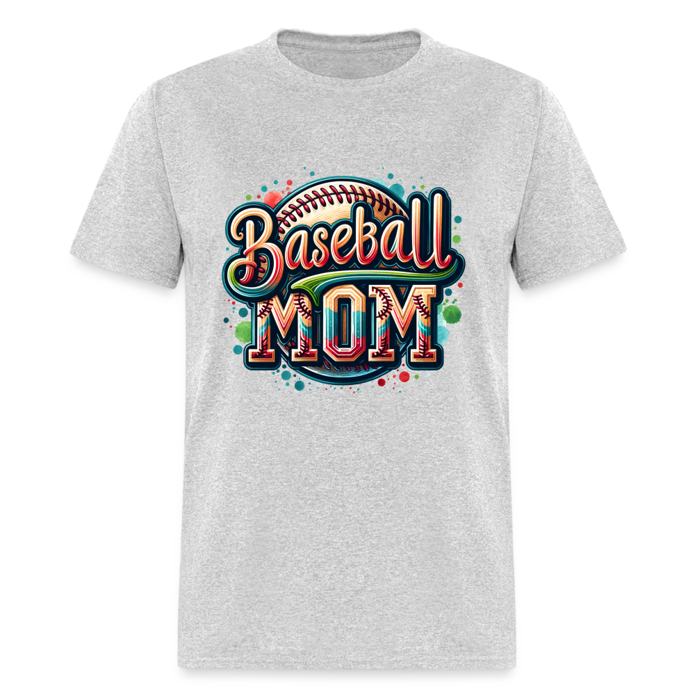 Baseball Mom T-Shirt - heather gray