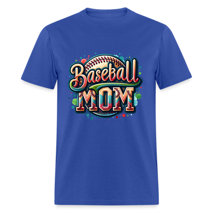 Baseball Mom T-Shirt - royal blue