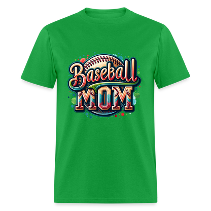 Baseball Mom T-Shirt - bright green