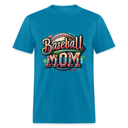 Baseball Mom T-Shirt - turquoise