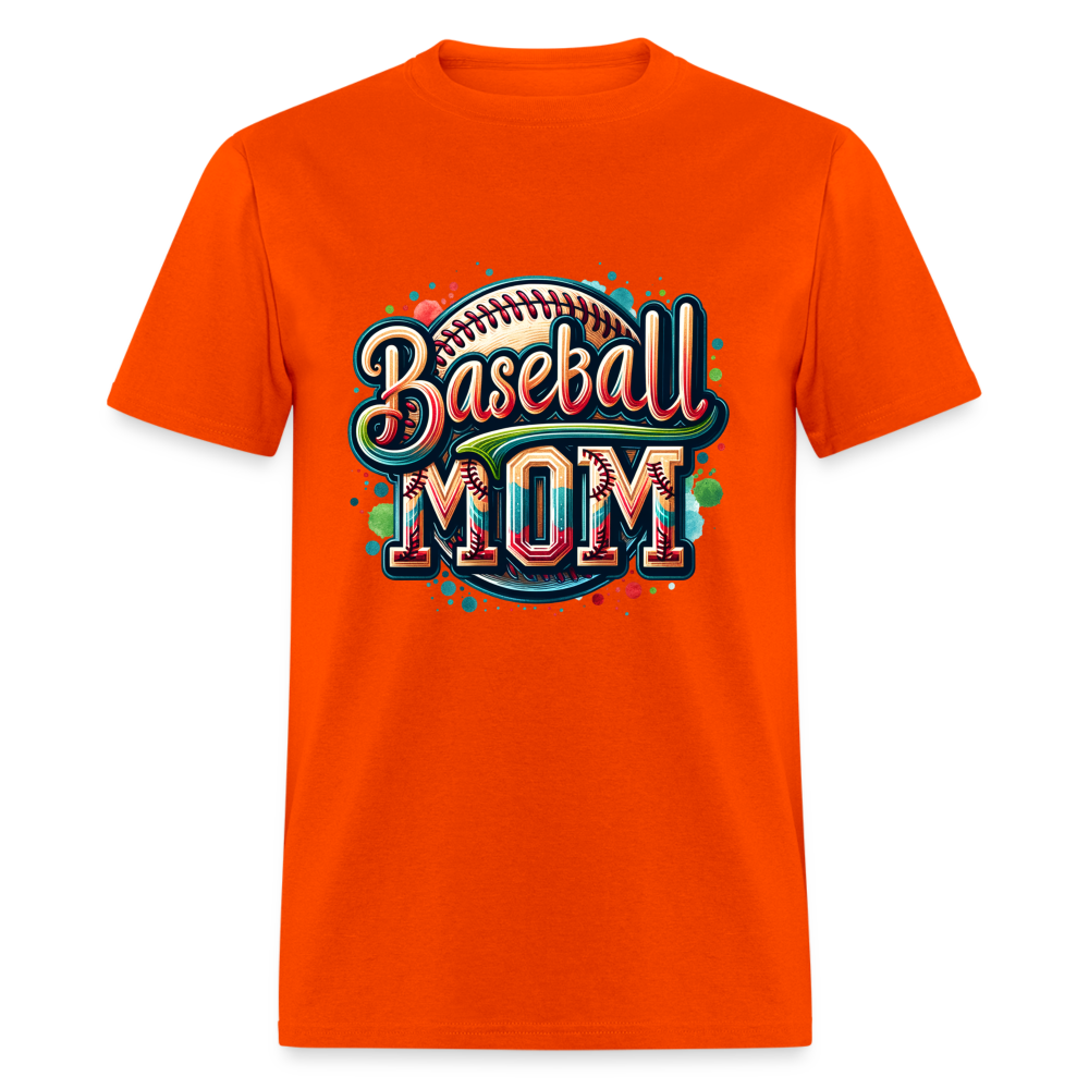 Baseball Mom T-Shirt - orange