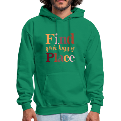 Find Your Happy Place Hoodie - Color: kelly green