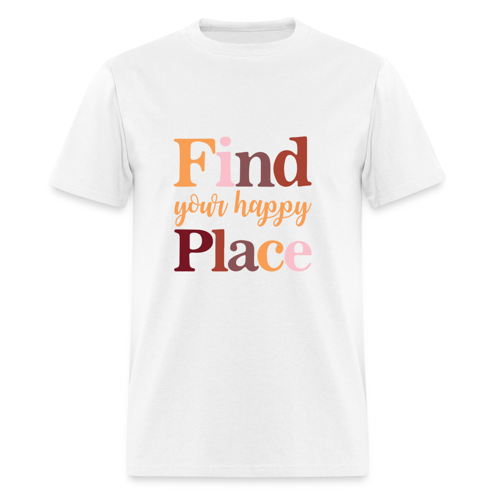 Find Your Happy Place T-Shirt - Color: heather black