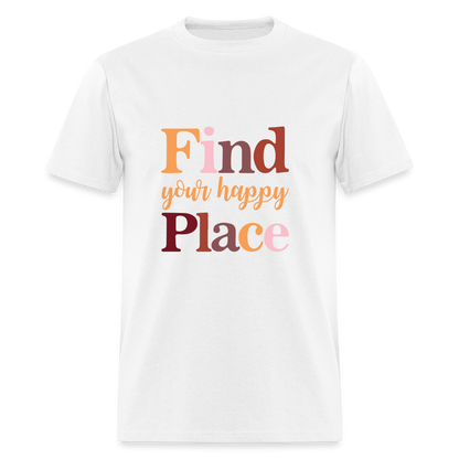 Find Your Happy Place T-Shirt - Color: heather black