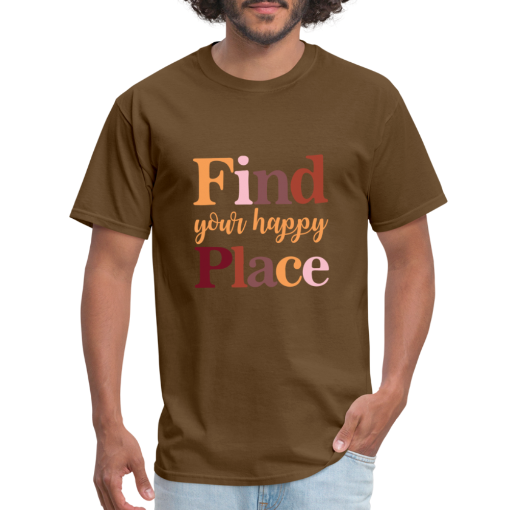 Find Your Happy Place T-Shirt - Color: brown