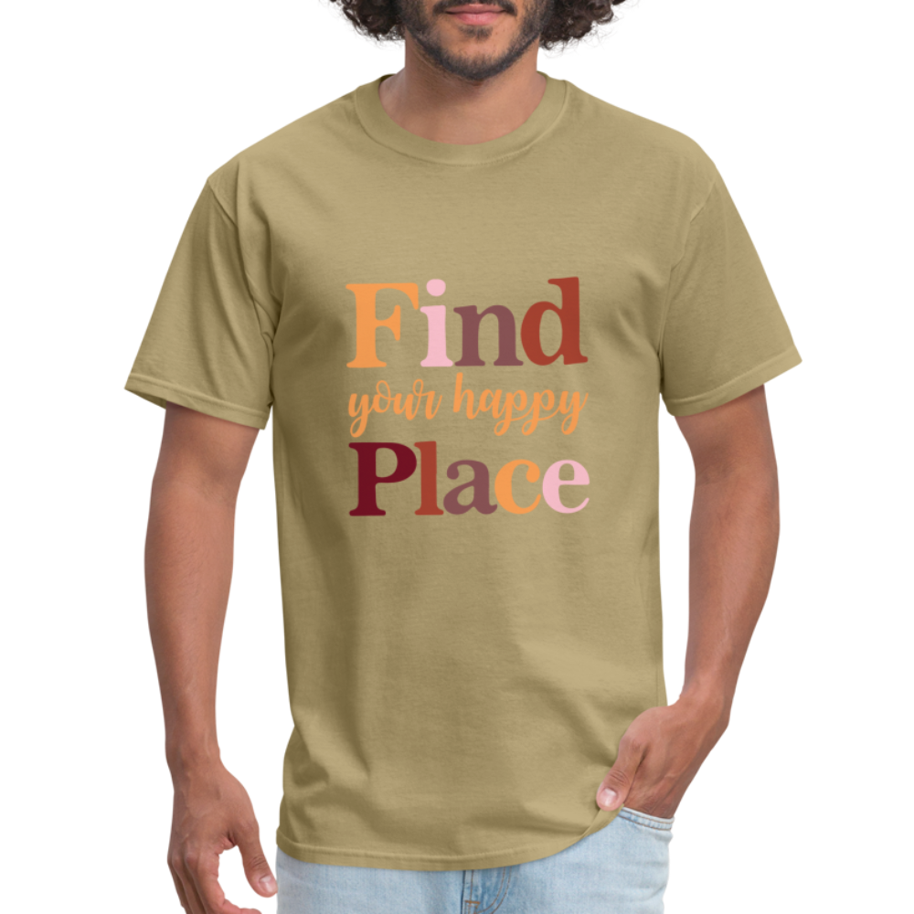 Find Your Happy Place T-Shirt - Color: khaki