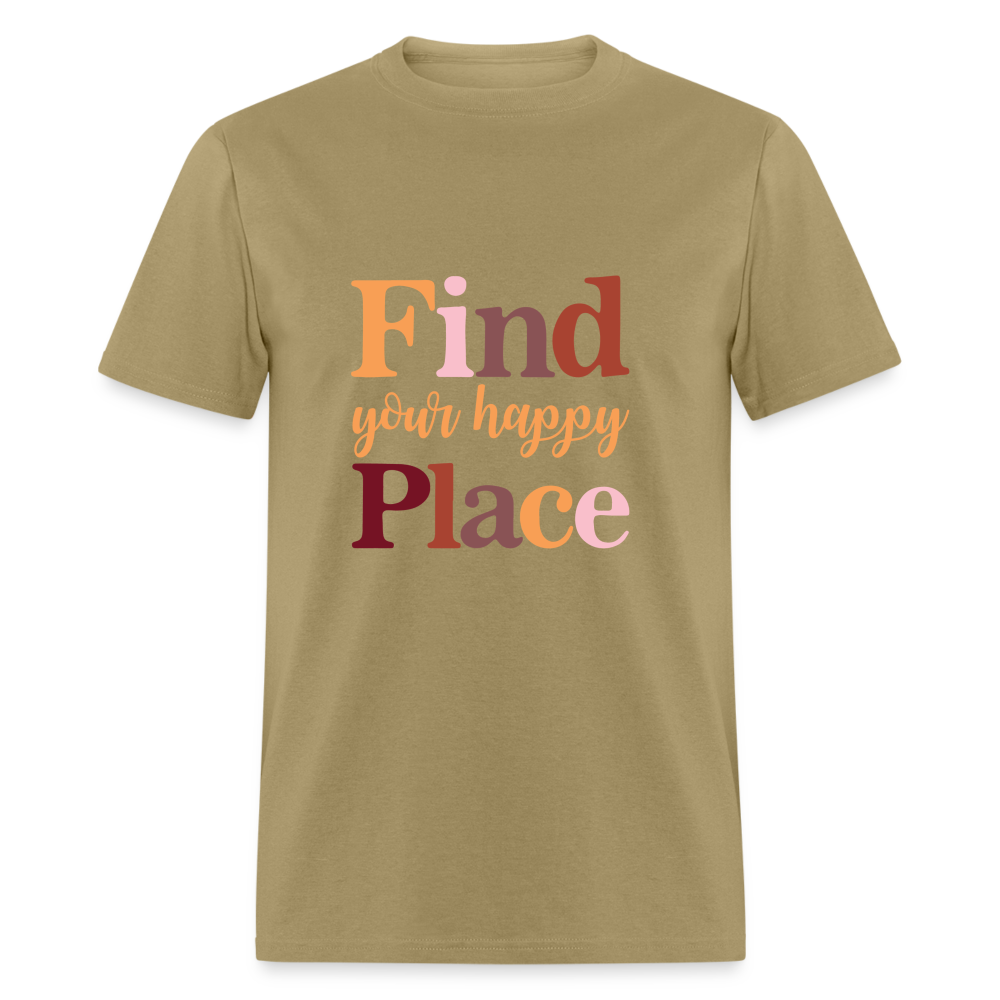 Find Your Happy Place T-Shirt - Color: heather black