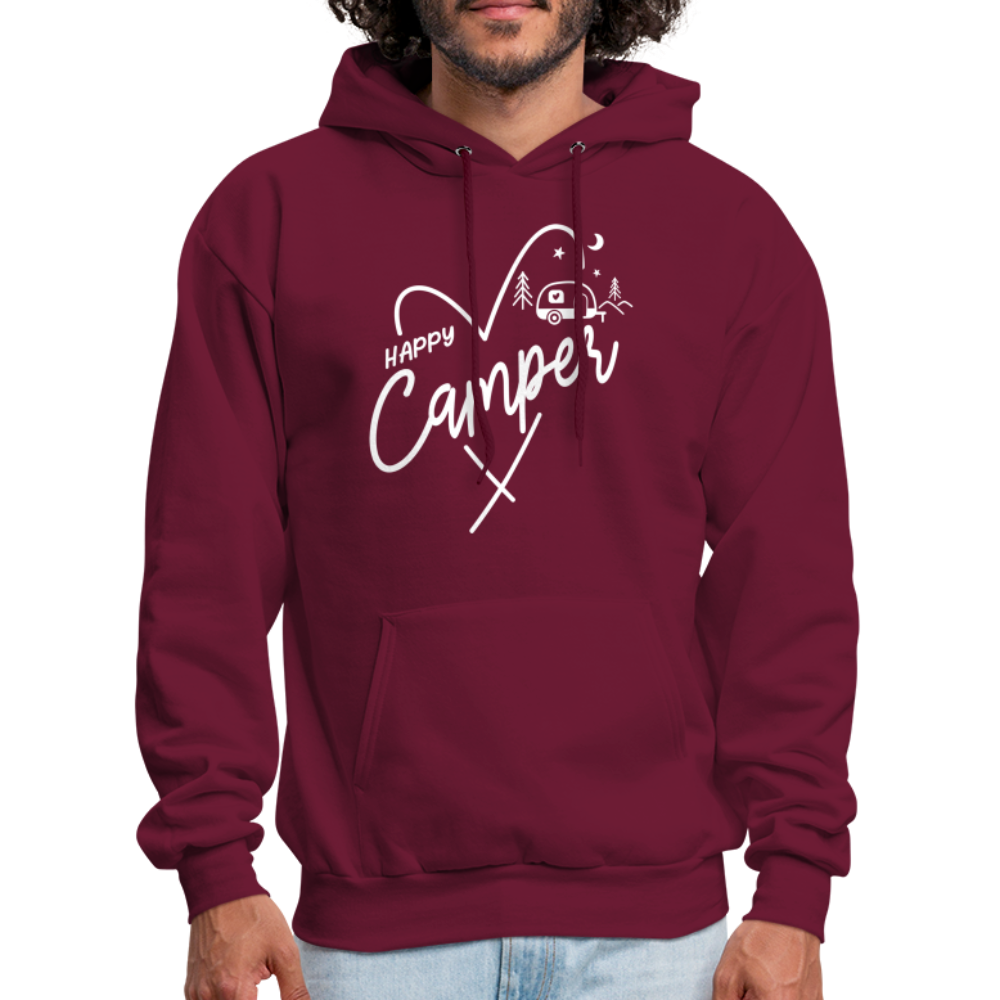 Happy Camper Hoodie - burgundy