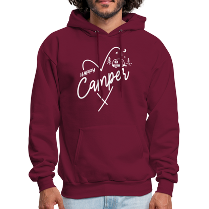 Happy Camper Hoodie - burgundy