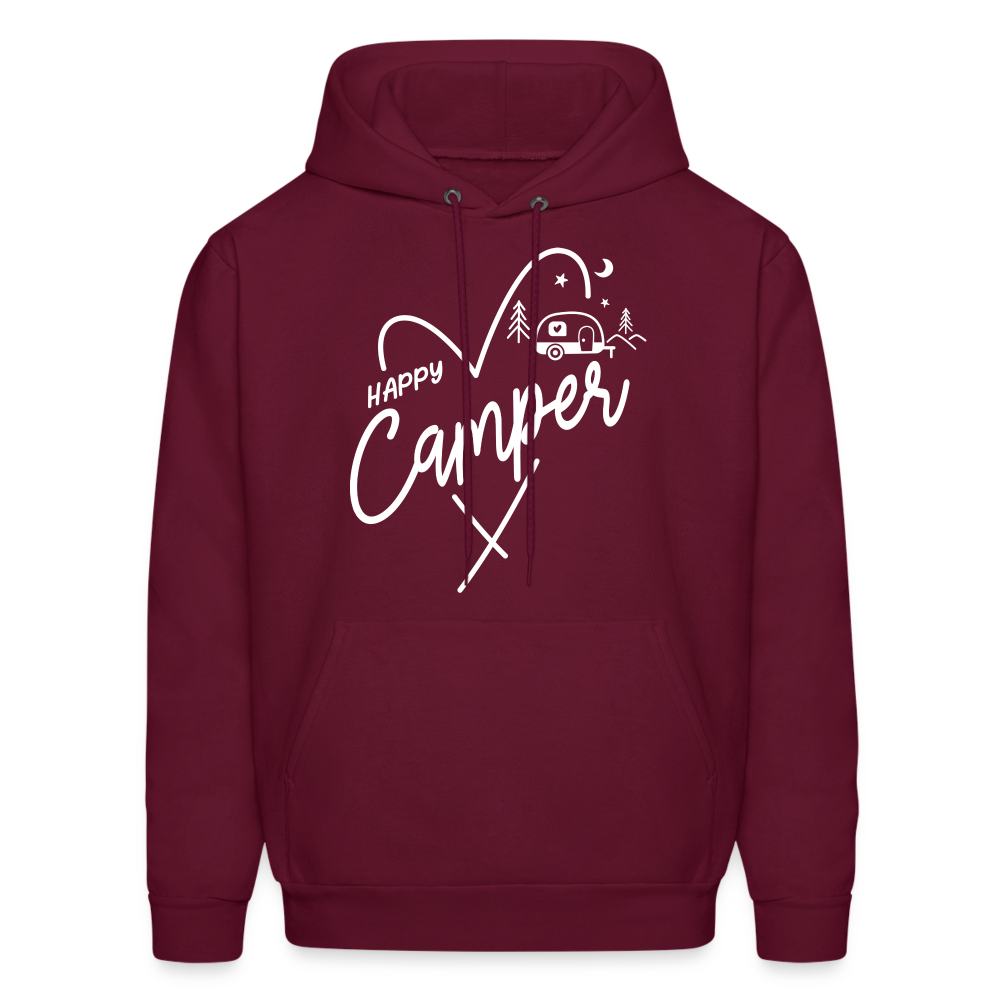 Happy Camper Hoodie - burgundy