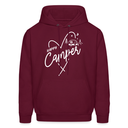 Happy Camper Hoodie - burgundy