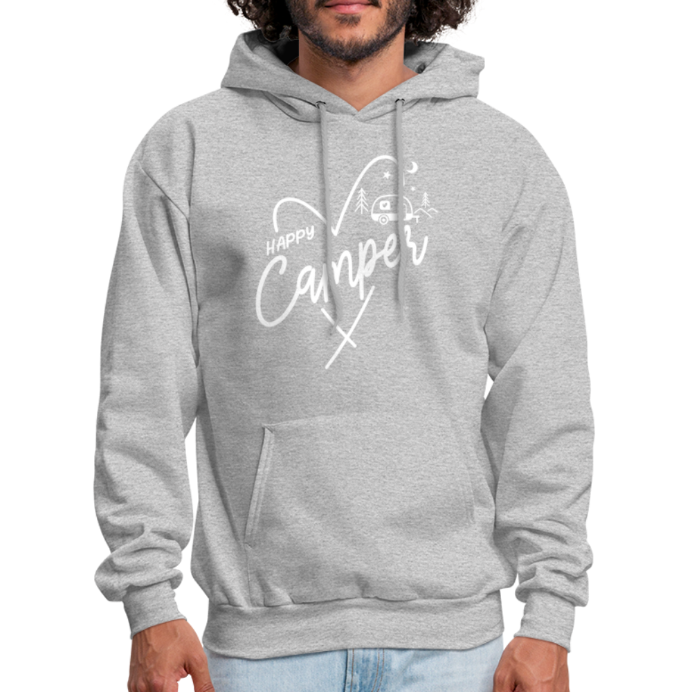 Happy Camper Hoodie - heather gray