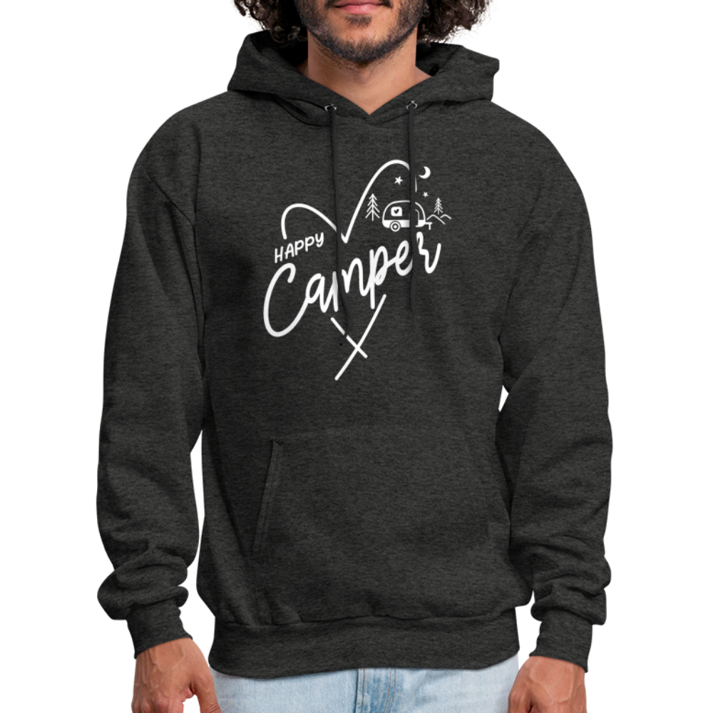 Happy Camper Hoodie - charcoal grey