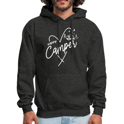 Happy Camper Hoodie - charcoal grey