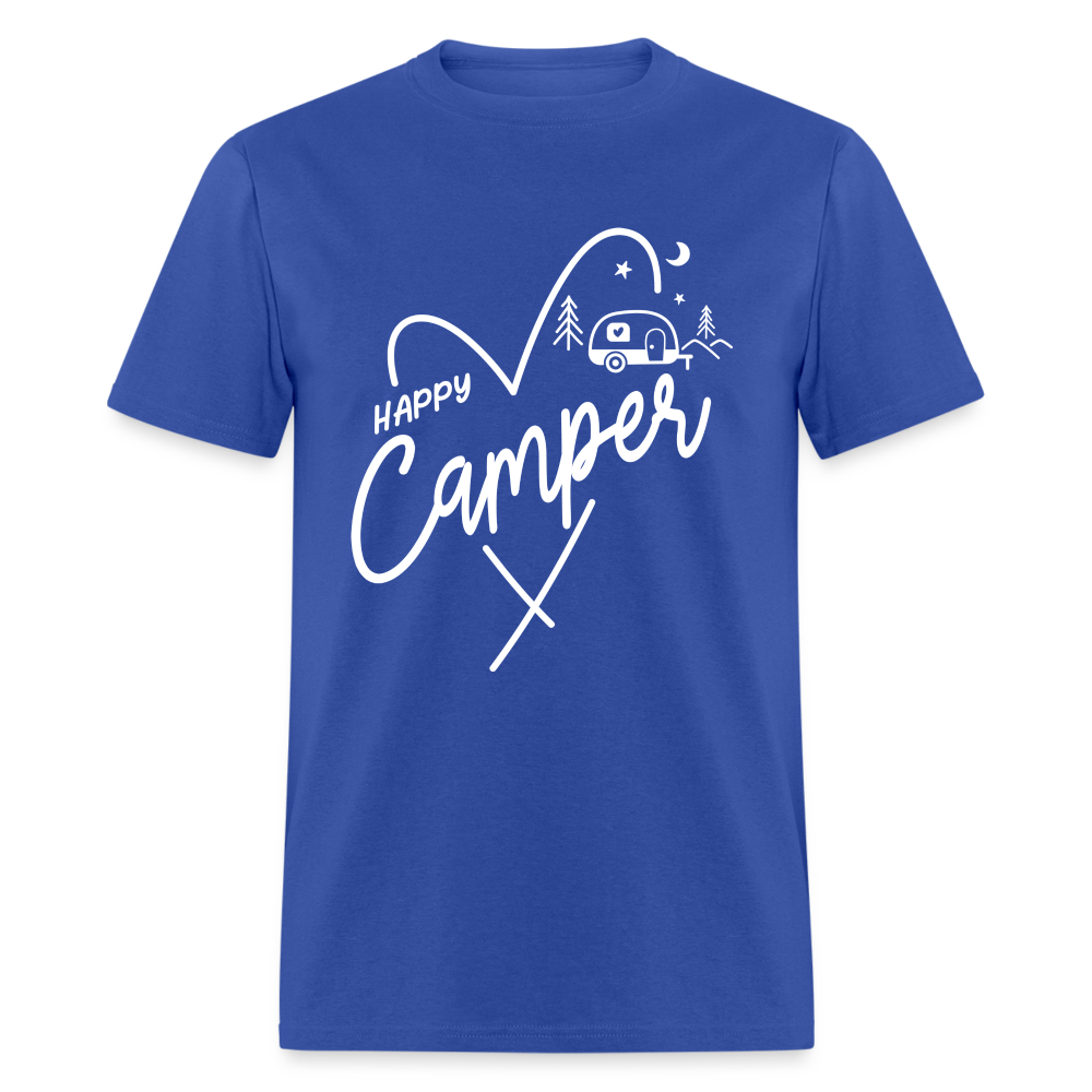 Happy Camper T-Shirt (Camping and RVing) - royal blue