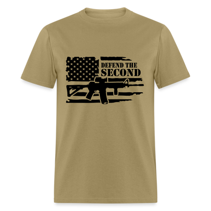 Defend the Second Amendment T-Shirt (Right to Bear Arms) - khaki