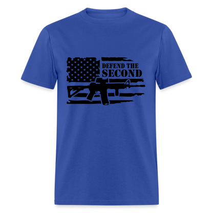 Defend the Second Amendment T-Shirt (Right to Bear Arms) - royal blue