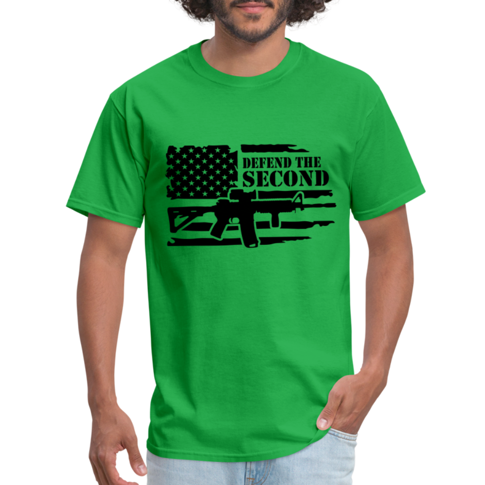 Defend the Second Amendment T-Shirt (Right to Bear Arms) - bright green