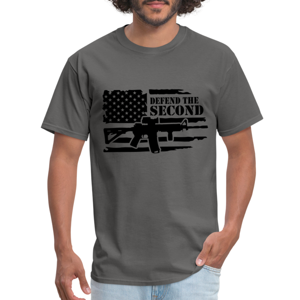 Defend the Second Amendment T-Shirt (Right to Bear Arms) - charcoal