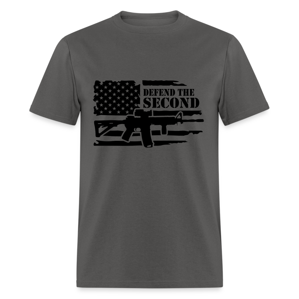 Defend the Second Amendment T-Shirt (Right to Bear Arms) - charcoal