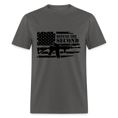 Defend the Second Amendment T-Shirt (Right to Bear Arms) - charcoal