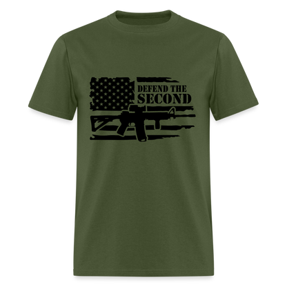 Defend the Second Amendment T-Shirt (Right to Bear Arms) - military green