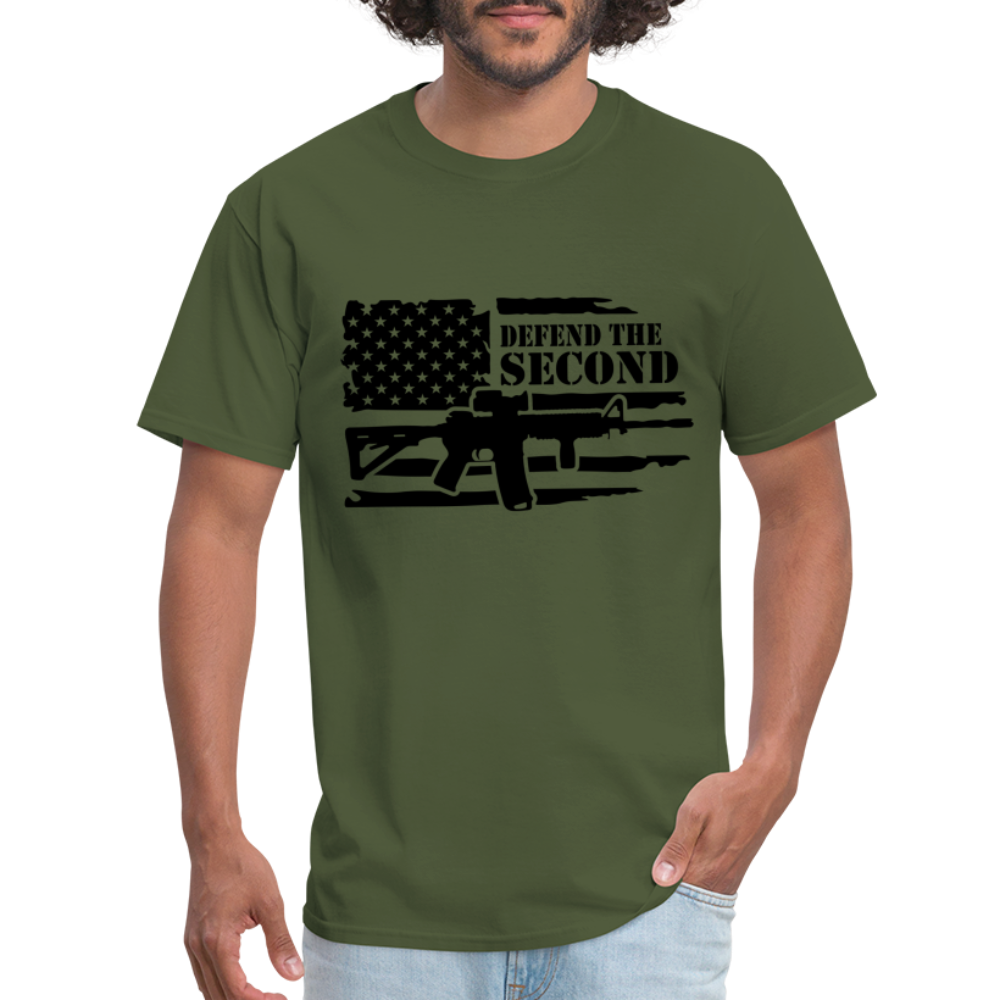 Defend the Second Amendment T-Shirt (Right to Bear Arms) - military green