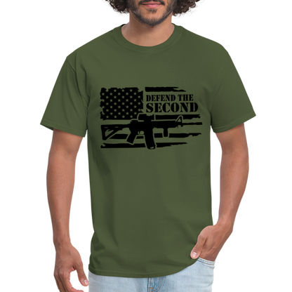 Defend the Second Amendment T-Shirt (Right to Bear Arms) - military green