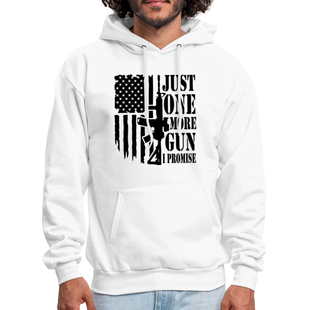 Just One More Gun I Promise Hoodie - white