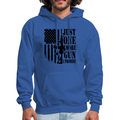 Just One More Gun I Promise Hoodie - royal blue