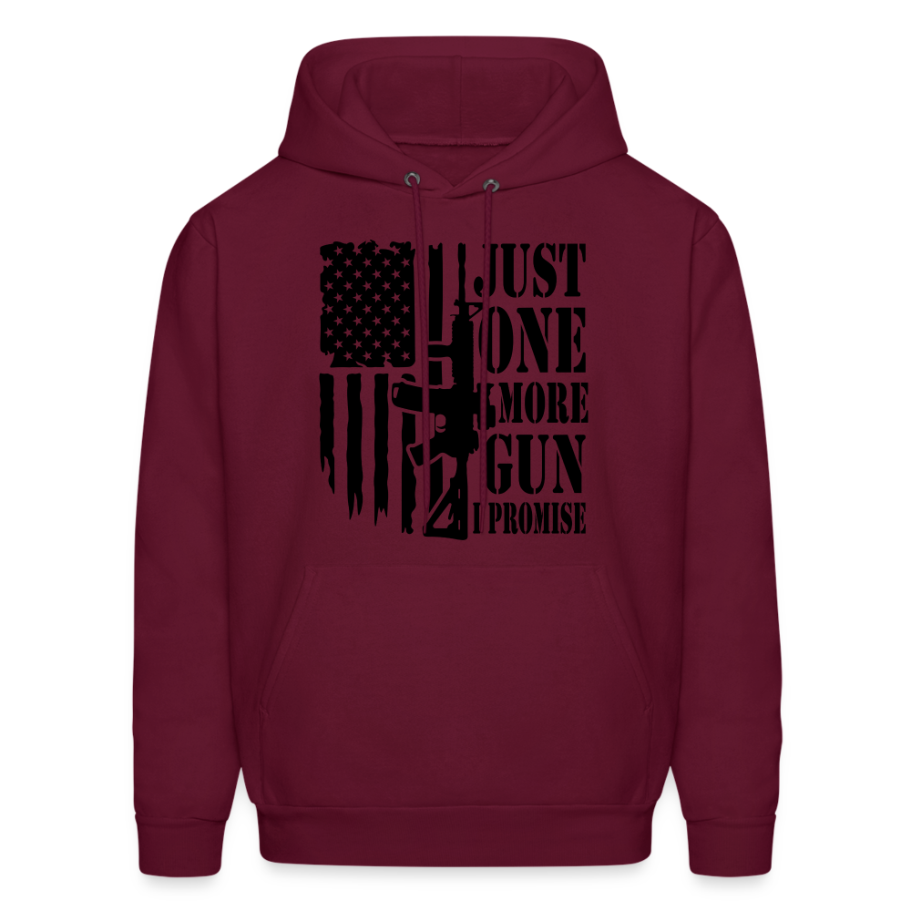 Just One More Gun I Promise Hoodie - burgundy