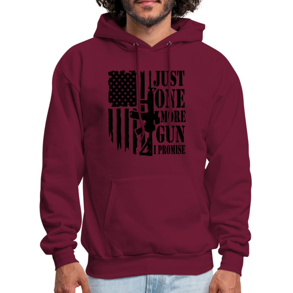 Just One More Gun I Promise Hoodie Color: denim blue