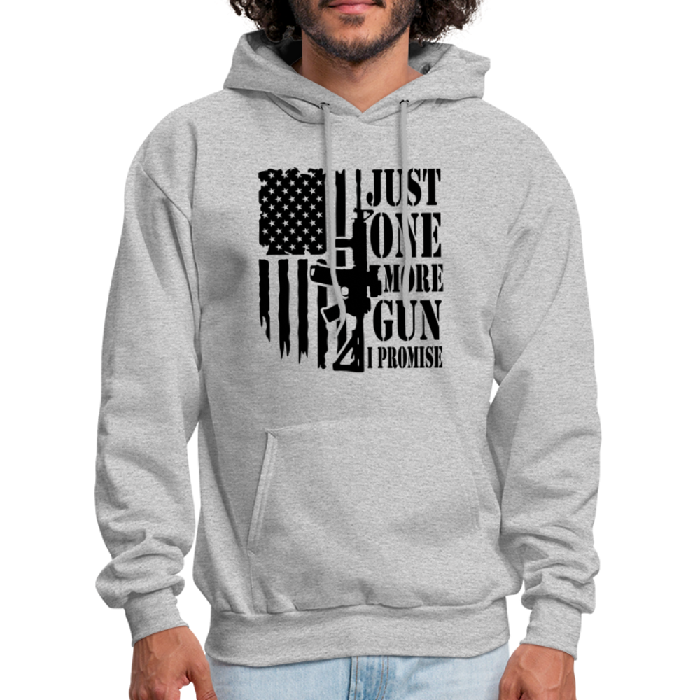 Just One More Gun I Promise Hoodie - heather gray