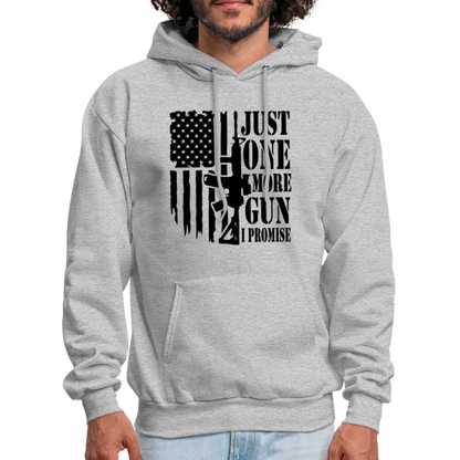 Just One More Gun I Promise Hoodie - heather gray