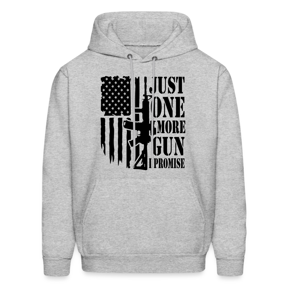Just One More Gun I Promise Hoodie Color: denim blue