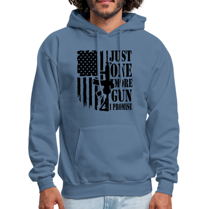 Just One More Gun I Promise Hoodie - denim blue