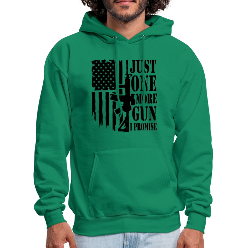 Just One More Gun I Promise Hoodie Color: denim blue