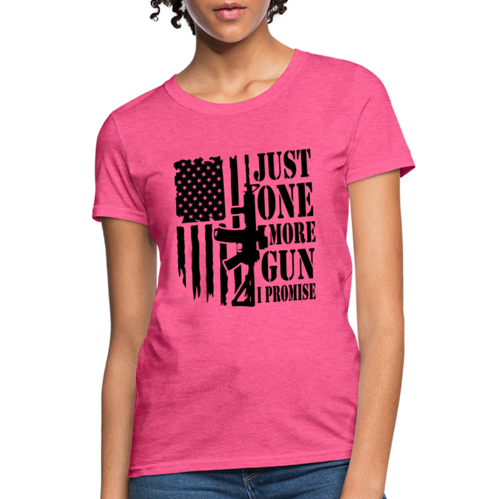 Just One More Gun I Promise Women's T-Shirt - heather pink