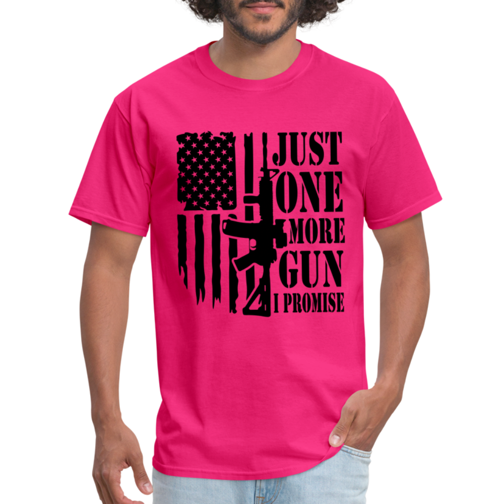 Just One More Gun I Promise T-Shirt - fuchsia