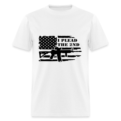 I Plead The 2nd T-Shirt (Second Amendment) - Color: white