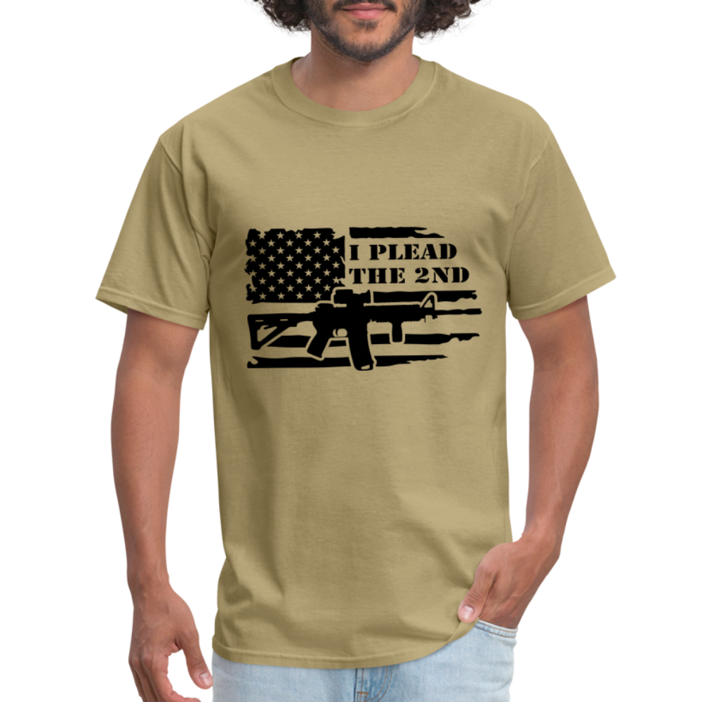 I Plead The 2nd T-Shirt (Second Amendment) - Color: khaki