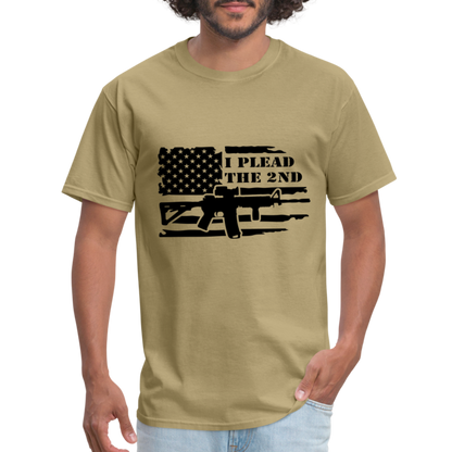 I Plead The 2nd T-Shirt (Second Amendment) - Color: khaki