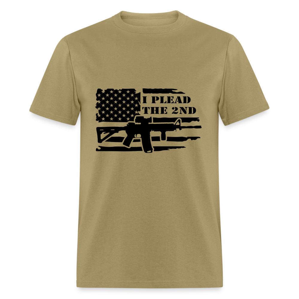 I Plead The 2nd T-Shirt (Second Amendment) - khaki