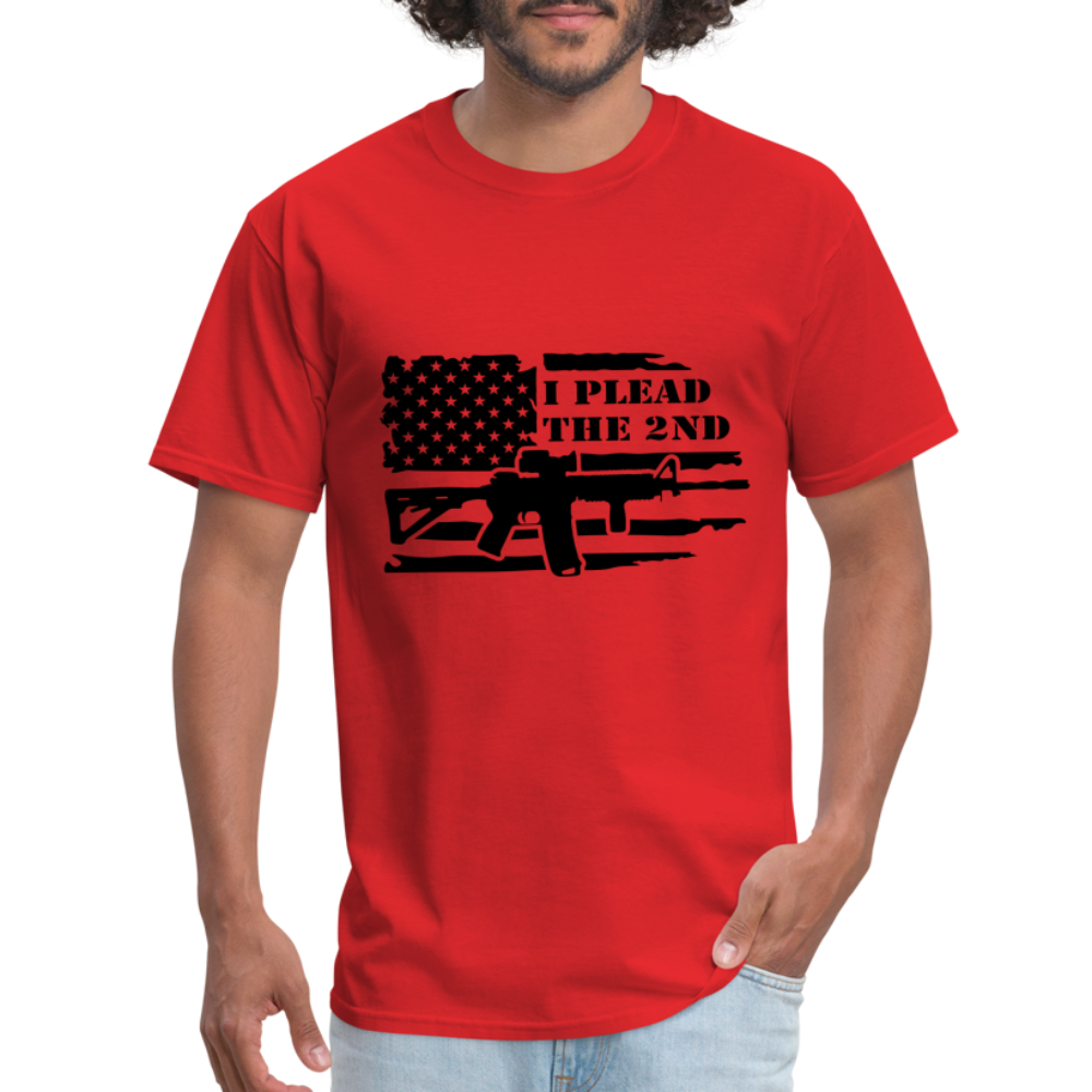 I Plead The 2nd T-Shirt (Second Amendment) - Color: red