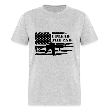 I Plead The 2nd T-Shirt (Second Amendment) - Color: heather gray