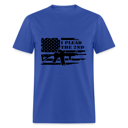 I Plead The 2nd T-Shirt (Second Amendment) - royal blue