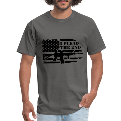 I Plead The 2nd T-Shirt (Second Amendment) - Color: charcoal