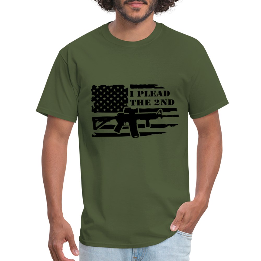 I Plead The 2nd T-Shirt (Second Amendment) - military green