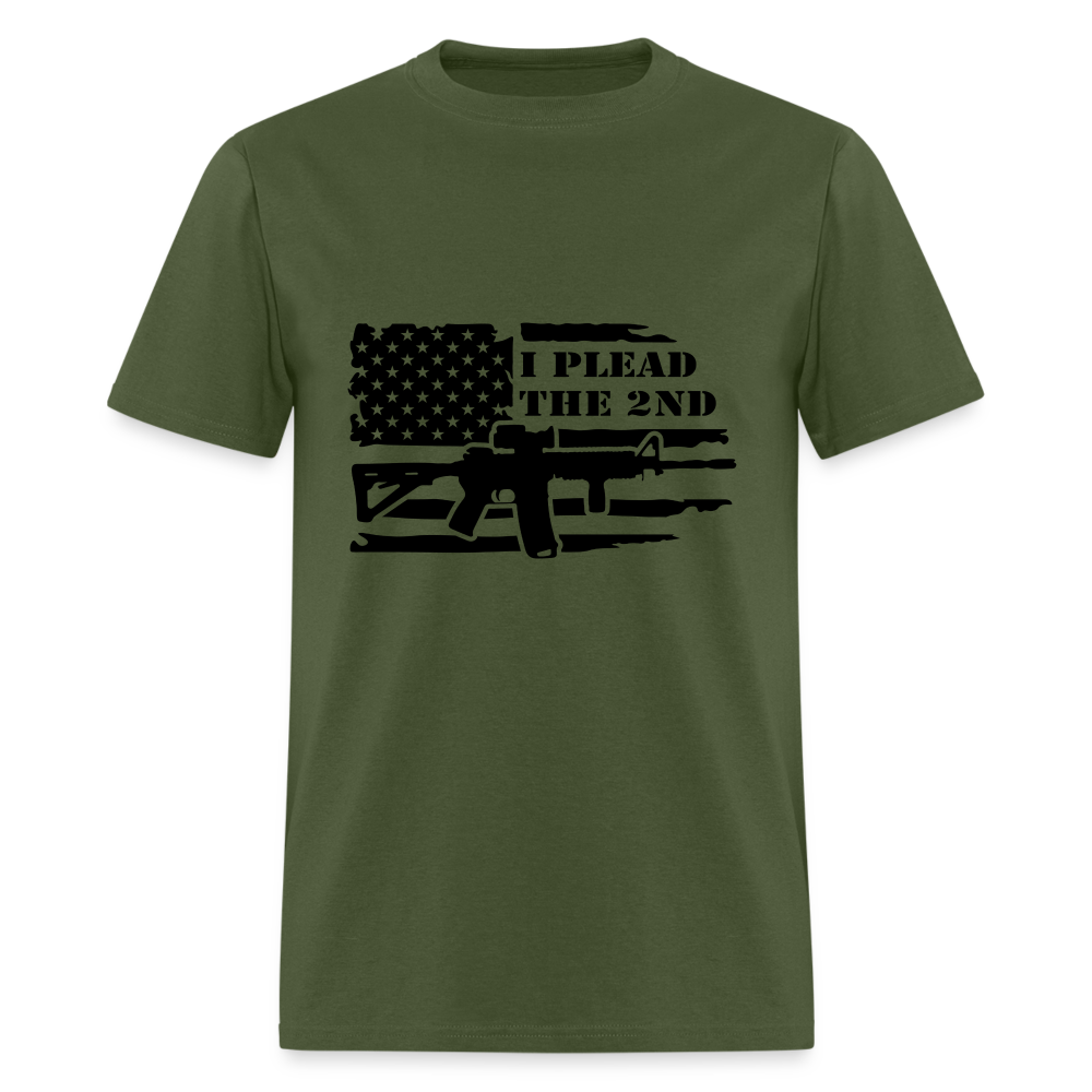 I Plead The 2nd T-Shirt (Second Amendment) - military green